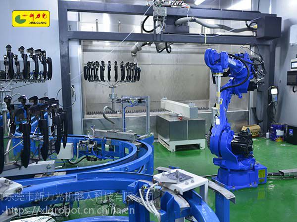 东莞塘厦新力光涂装机器人集成商,汽车零配件自动化喷涂工厂